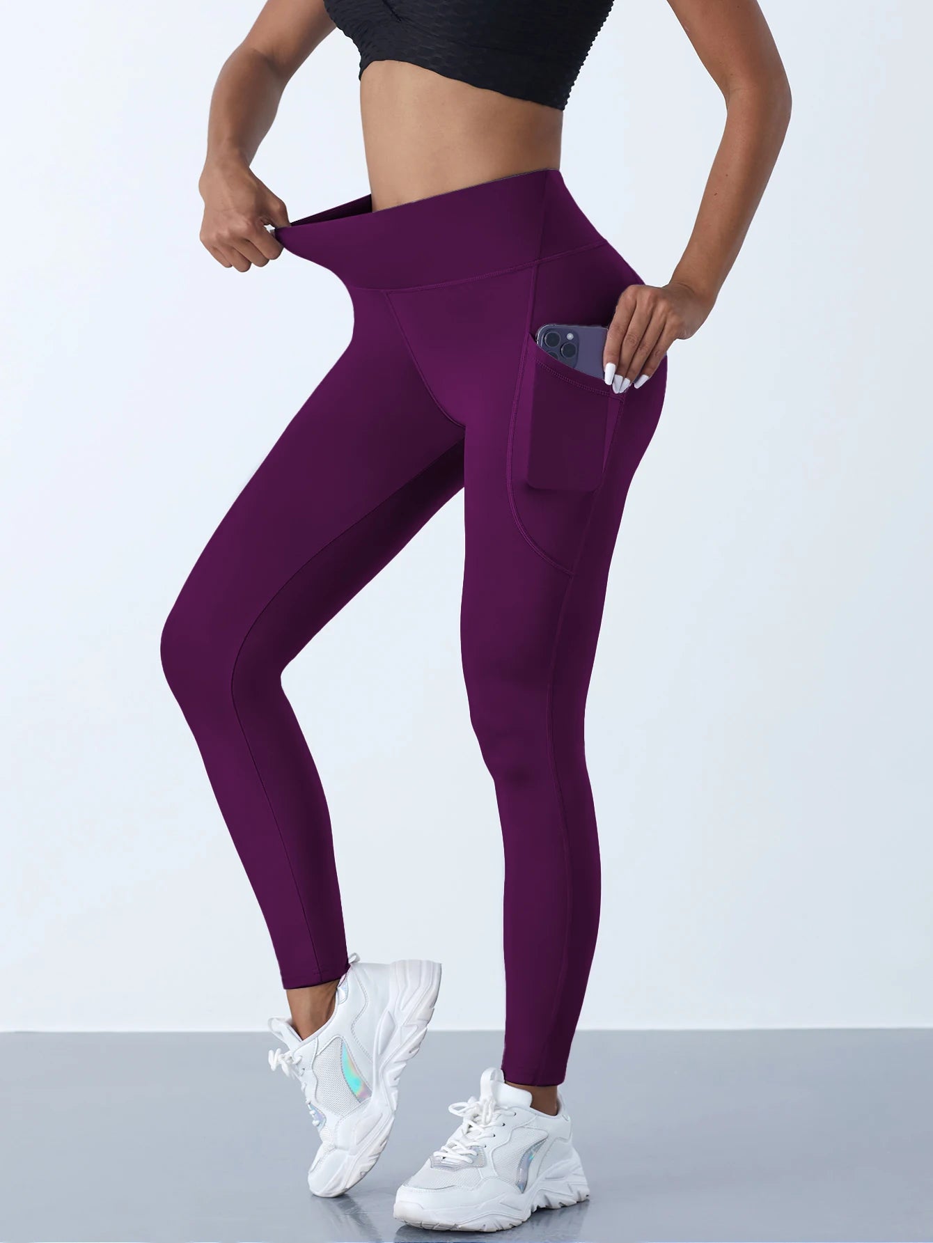 New High Waisted Butt Lifting Tummy Control Pocket Shaping Workout Leggings
